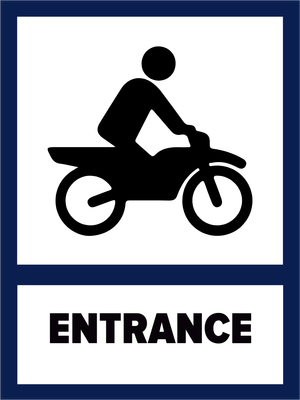 Custom Outdoor Yard Signs Multiple Sizes Motor Bike Entrance