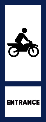 Custom Outdoor Yard Signs Multiple Sizes Motor Bike Entrance
