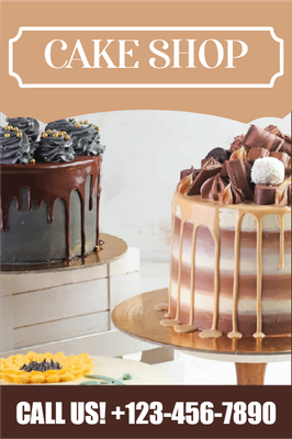 Custom Outdoor Yard Signs Multiple Sizes Cake Shop
