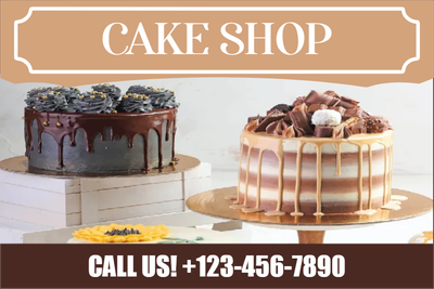 Custom Outdoor Yard Signs Multiple Sizes Cake Shop