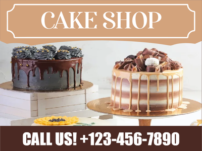 Custom Outdoor Yard Signs Multiple Sizes Cake Shop
