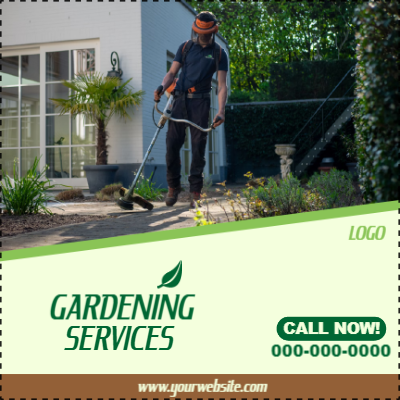 Custom Outdoor Yard Signs Multiple Sizes Man Gardening
