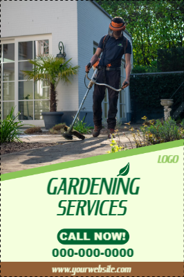 Custom Outdoor Yard Signs Multiple Sizes Man Gardening