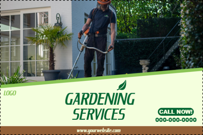 Custom Outdoor Yard Signs Multiple Sizes Man Gardening