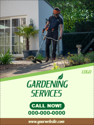 Custom Outdoor Yard Signs Multiple Sizes Man Gardening