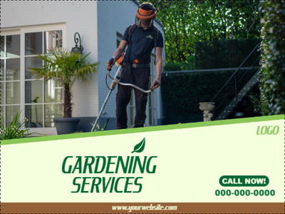 Custom Outdoor Yard Signs Multiple Sizes Man Gardening