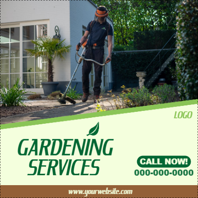 Custom Outdoor Yard Signs Multiple Sizes Man Gardening
