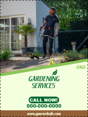 Custom Outdoor Yard Signs Multiple Sizes Man Gardening