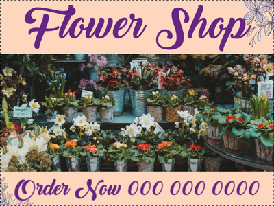 Custom Outdoor Yard Signs Multiple Sizes Flower Shop