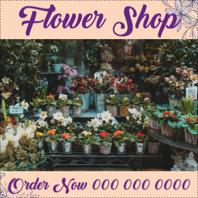 Custom Outdoor Yard Signs Multiple Sizes Flower Shop