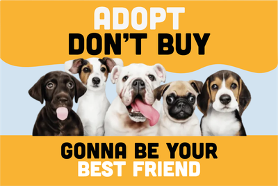 Custom Outdoor Yard Signs Multiple Sizes Adopt Don't Buy