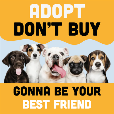 Custom Outdoor Yard Signs Multiple Sizes Adopt Don't Buy