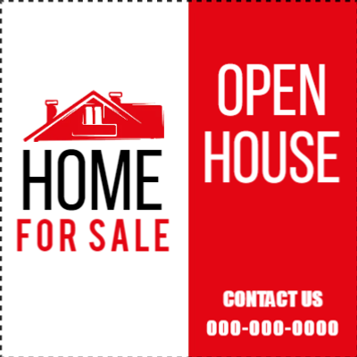 Custom Outdoor Yard Signs Multiple Sizes Open House Sale