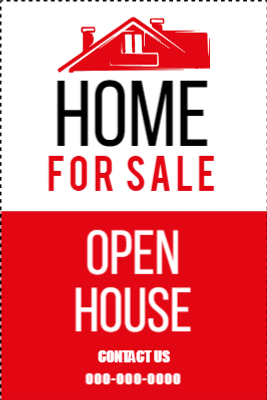 Custom Outdoor Yard Signs Multiple Sizes Open House Sale