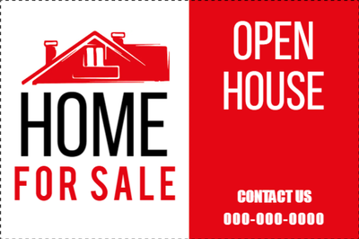 Custom Outdoor Yard Signs Multiple Sizes Open House Sale