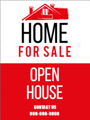Custom Outdoor Yard Signs Multiple Sizes Open House Sale