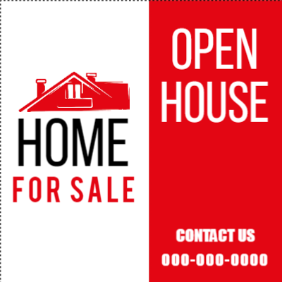 Custom Outdoor Yard Signs Multiple Sizes Open House Sale