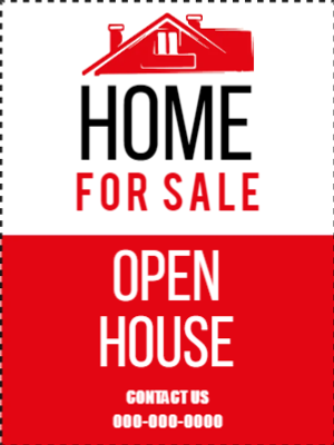 Custom Outdoor Yard Signs Multiple Sizes Open House Sale