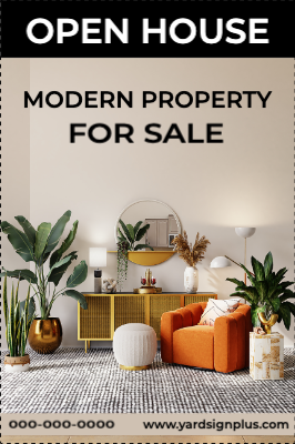 Custom Outdoor Yard Signs Multiple Sizes Modern Property