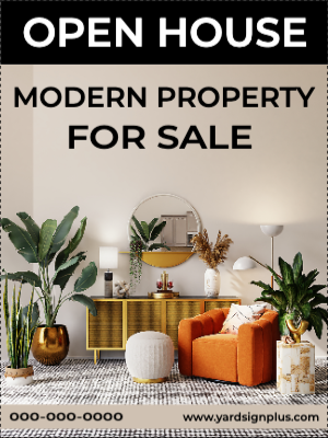 Custom Outdoor Yard Signs Multiple Sizes Modern Property