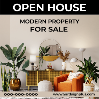 Custom Outdoor Yard Signs Multiple Sizes Modern Property
