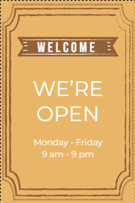Custom Outdoor Yard Signs Multiple Sizes We Are Open