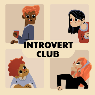 Custom Stickers Multiple Sizes Introvert Club
