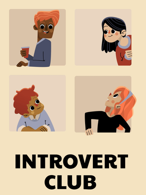 Custom Stickers Multiple Sizes Introvert Club