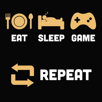 Custom Stickers Multiple Sizes  Eat Sleep Game