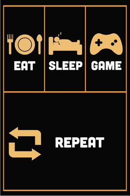 Custom Stickers Multiple Sizes  Eat Sleep Game
