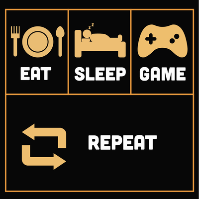 Custom Stickers Multiple Sizes  Eat Sleep Game
