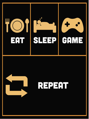 Custom Stickers Multiple Sizes  Eat Sleep Game