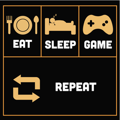 Custom Stickers Multiple Sizes  Eat Sleep Game