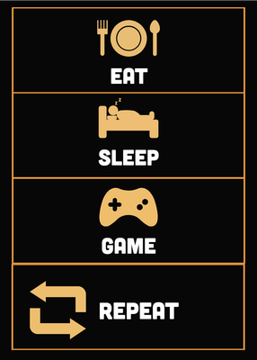 Custom Stickers Multiple Sizes  Eat Sleep Game