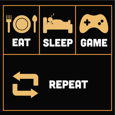 Custom Stickers Multiple Sizes  Eat Sleep Game