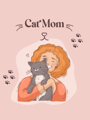 Custom Stickers Multiple Sizes Cat Mom
