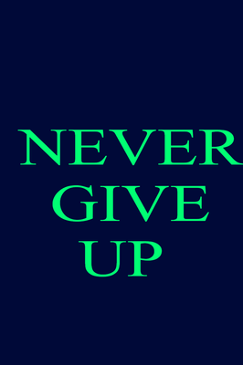 Custom Stickers Multiple Sizes Never Give Up