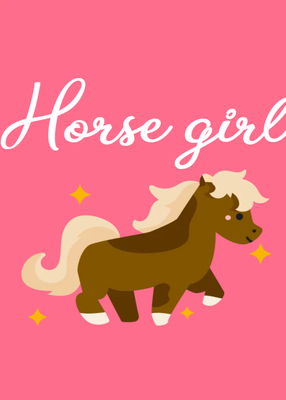 Custom Stickers Multiple Sizes Horse Girl