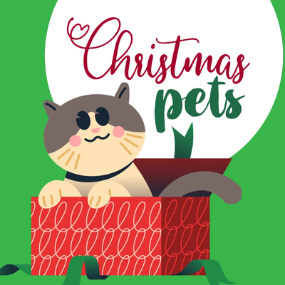 Custom Stickers Multiple Sizes Christmas Pets