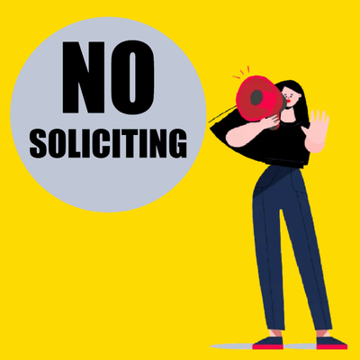 Custom Outdoor Safety Signs Multiple Sizes No Soliciting