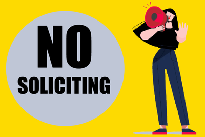 Custom Outdoor Safety Signs Multiple Sizes No Soliciting