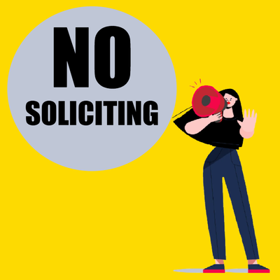 Custom Outdoor Safety Signs Multiple Sizes No Soliciting