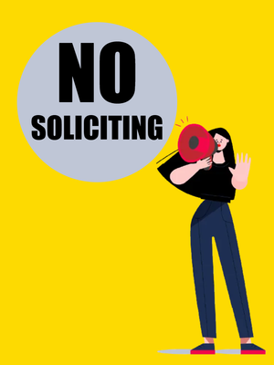 Custom Outdoor Safety Signs Multiple Sizes No Soliciting