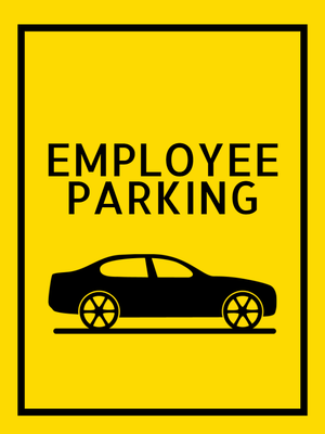 Custom Outdoor Safety Signs Multiple Sizes Employee Parking