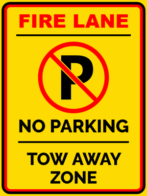 Custom Outdoor Safety Signs Multiple Sizes Fire Lane