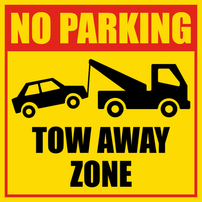 Custom Outdoor Safety Signs Multiple Sizes Tow Away Zone