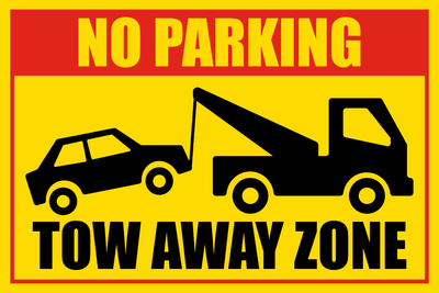 Custom Outdoor Safety Signs Multiple Sizes Tow Away Zone