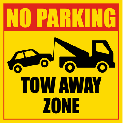 Custom Outdoor Safety Signs Multiple Sizes Tow Away Zone