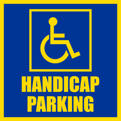 Custom Outdoor Safety Signs Multiple Sizes Handicap Parking