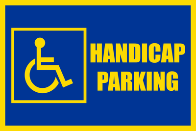Custom Outdoor Safety Signs Multiple Sizes Handicap Parking